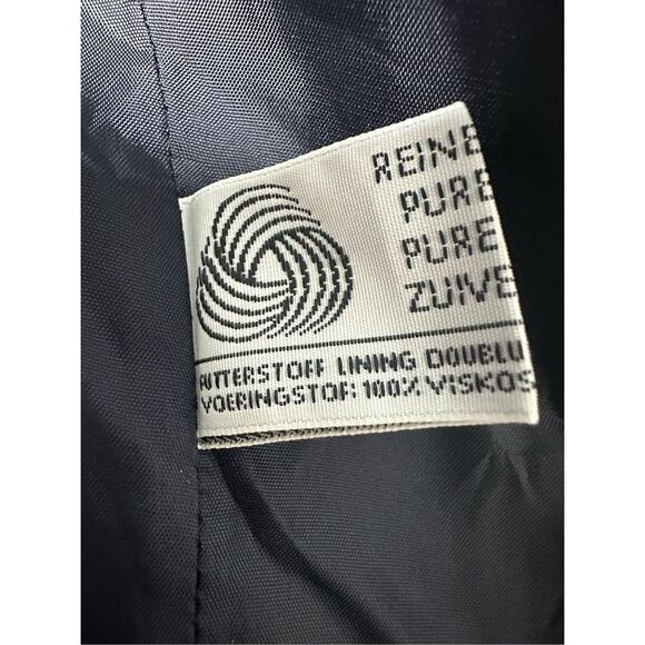 Vintage New Wool Women’s Blazer Navy Blue Embroidered Application Shells Sz M - Picture 13 of 13